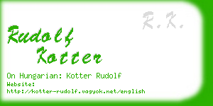 rudolf kotter business card